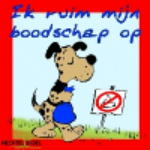 ik ruim mijn boodschap op